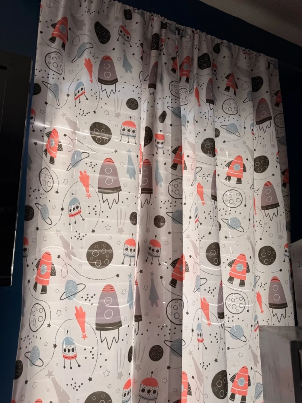 Outer Space / Rocket Kids Curtains - Picture 4 of 4